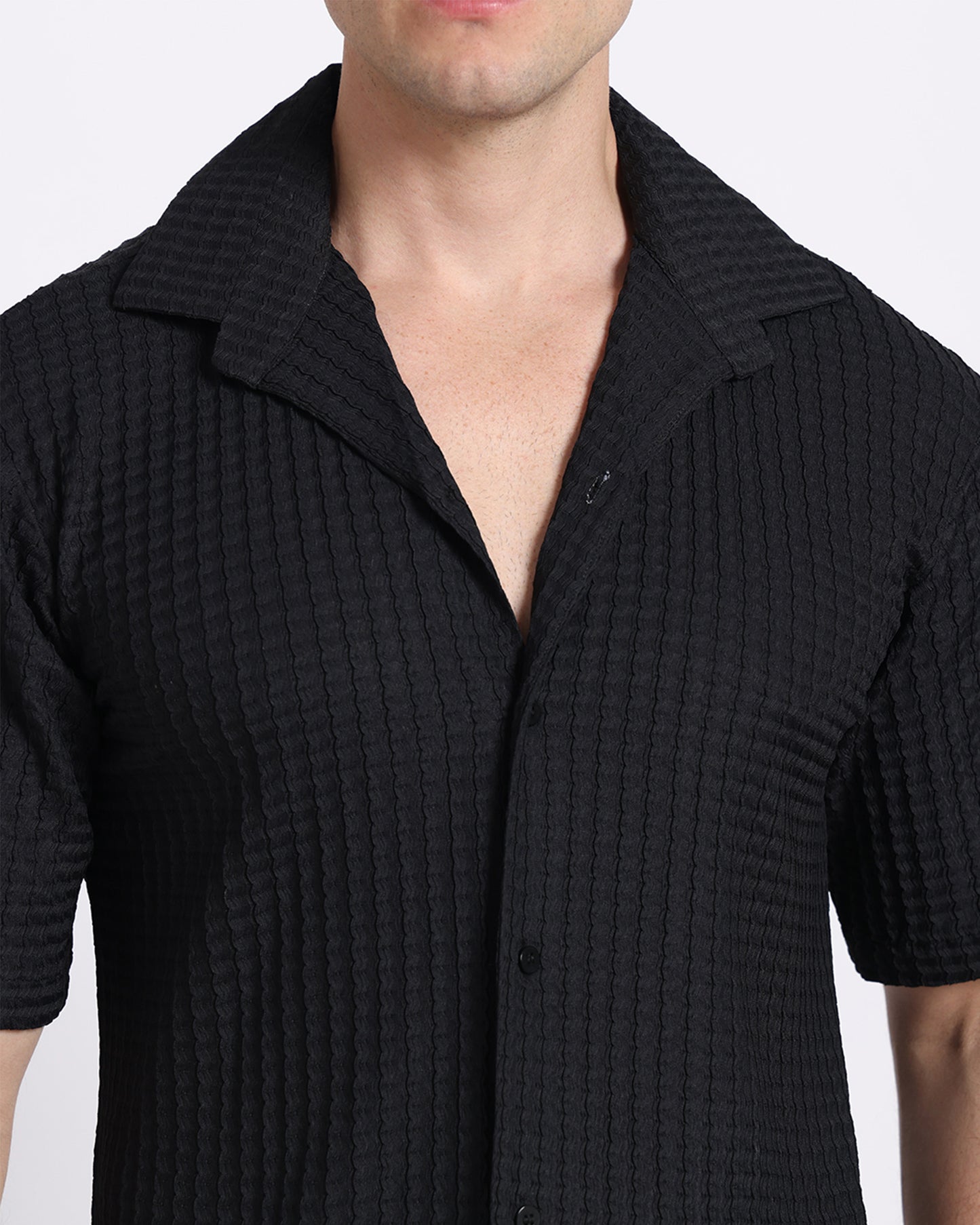 Black Waves Comfort Fit Shirt