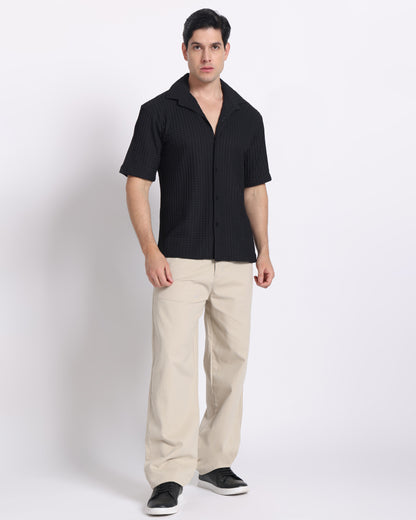 Black Waves Comfort Fit Shirt
