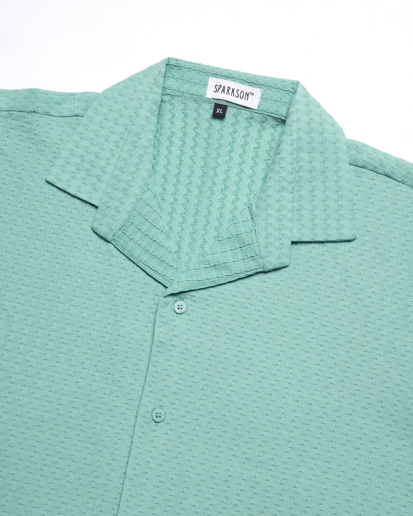 Mint Green Waves Comfort Fit Shirt