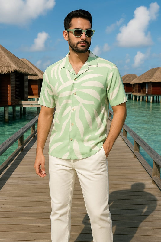 Mint Green Printed Shirt